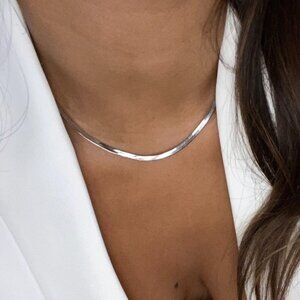 NEW Luxury Sterling Silver Snake Chain Necklace